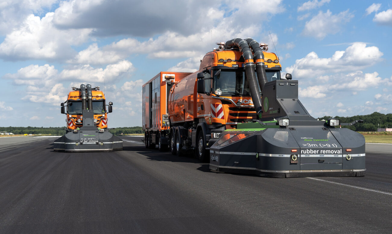 wasserhoechstdruck demarkierung flughafen landebahn